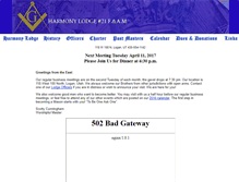 Tablet Screenshot of harmonylodge21.org